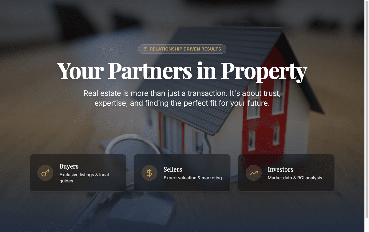 Austin City Properties Group — real estate website with AI chatbot