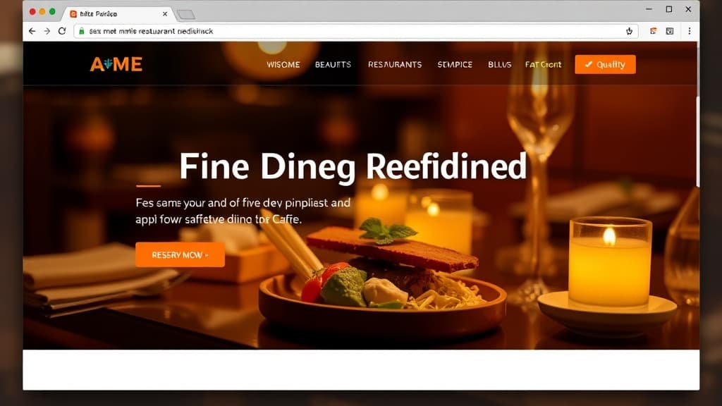 Restaurant & Café website design — The Golden Fork